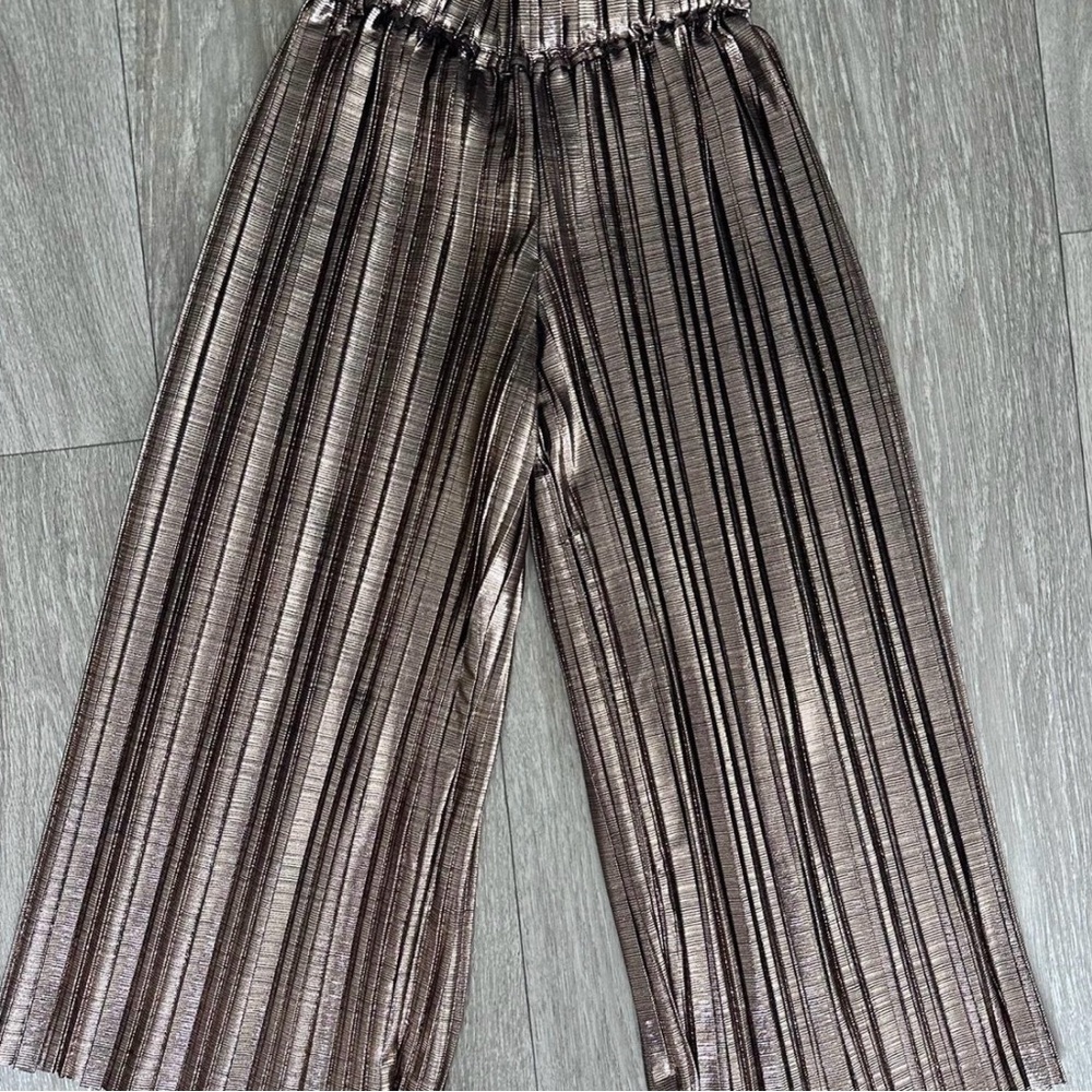 ZARA GIRLS Pleaded Wide-Leg Bottoms